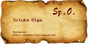 Szluka Olga névjegykártya